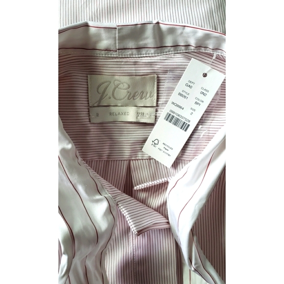 30. Thomas Mason® for J.Crew relaxed tie-neck shirt in stripe - Picture 9 of 10